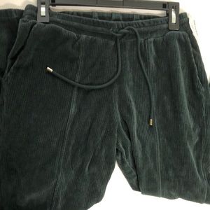 Sezane Dark Green Corduroy Pants